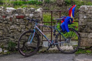 Kindersitz auf Fahrrad